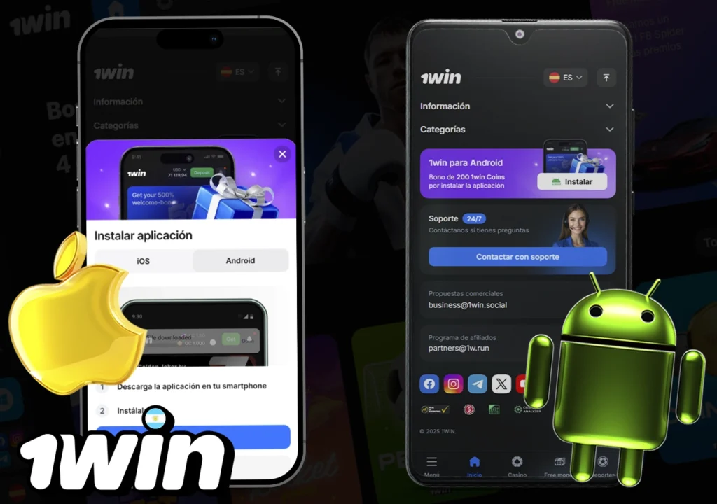 Aplicación móvil 1win